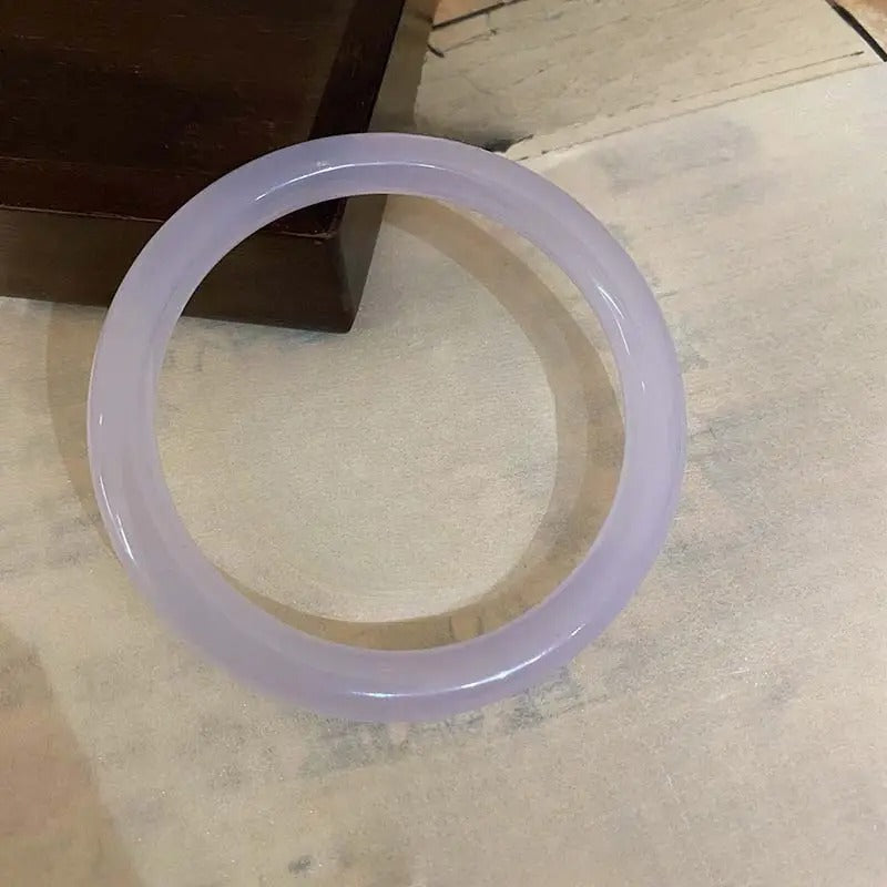elegant light purple round glass bracelet non fading hanfu - Temu
