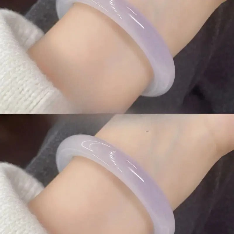 elegant light purple round glass bracelet non fading hanfu - Temu