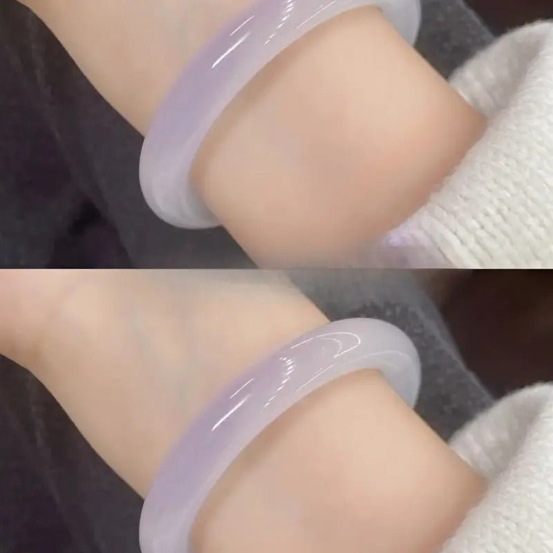 elegant light purple round glass bracelet non fading hanfu - Temu